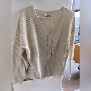 heartloom cream knit luxury sweater